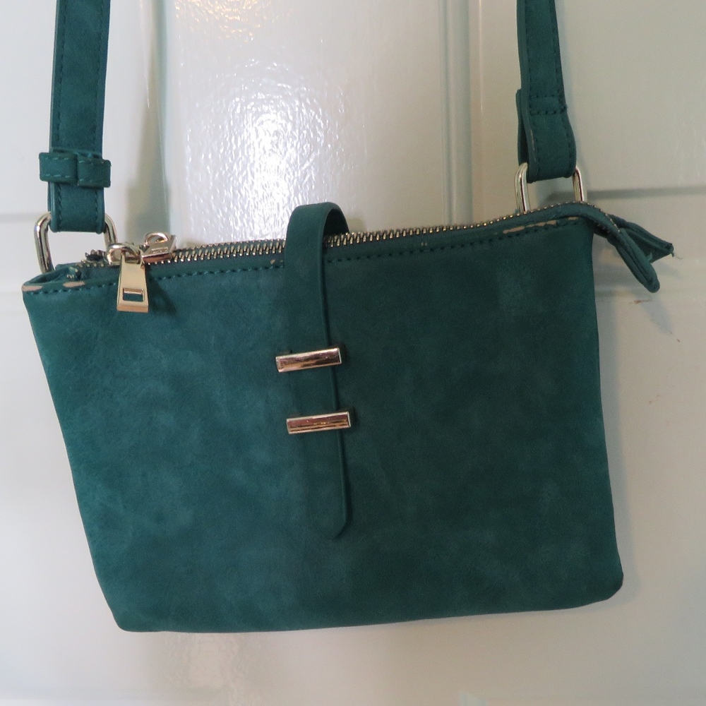 Teal Velvet Purse